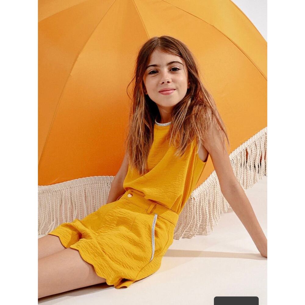 MOLLY BRACKEN Dana Dress Tank & Shorts  in Yellow Mango size Girl's‎ 16 NEW